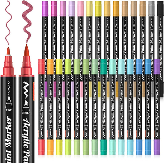 PixlPlug Dual Tip Acrylic Paint Markers™