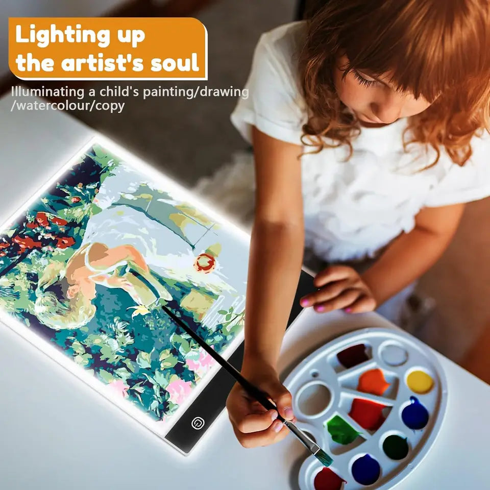A2/A3/A4/A5 LED Light Pad for Diamond Painting Kits, USB Powered Adjustable Brightness Diamond Art Light Board with Accessorie